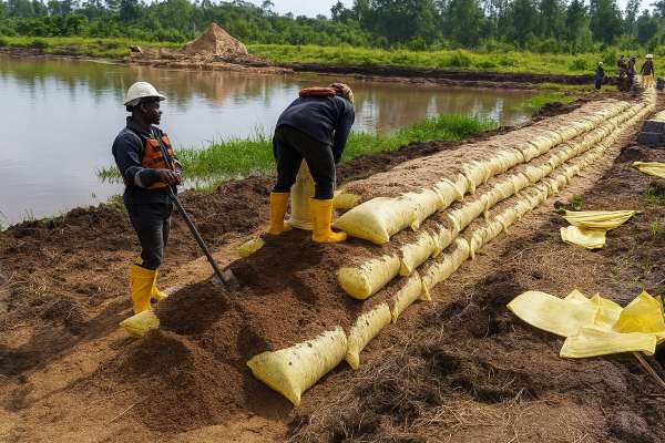 Construction Of Shoreline Protection At Benin River Valve station